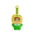 Mini plush doll keychain with cute vinyl face, yellow hood and INFP letter print for bags. - Mediator