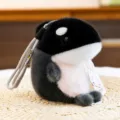 Cute orca killer whale plush toy keychain soft marine animal pendant cute bag charm gift for her - Killer Whale