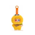 Mini plush doll keychain cute vinyl face pendant bag charm yellow furry toy accessory - Virtuoso