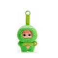 Green plush vinyl doll keychain with enfp strap, cute cartoon backpack bag hanging pendant. - Campaigner