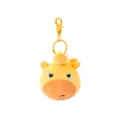 Portachiavi in peluche capibara con faccia divertente, morbido ciondolo borsa simpatico. - Arrabbiato