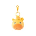 Simpatico portachiavi in peluche capybara con arancia, morbido giocattolo per borse e chiavi. - Sprezzante