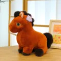 Cute floating star plush pony doll brown simulation horse stuffed toy birthday gift - 25cm / Brown