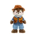 Plush toy doll featuring a cute animal design with a cool cowboy hat and vest outfit. - Dress-up Little Brown Wolf