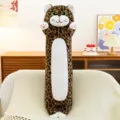 Cute leopard print long cat plush pillow, soft sleeping body pillow doll toy variant. - 70 cm / Leopard Print Long Cat
