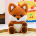 Leuke pluche vos pop knuffel dier speelgoed zachte desktop metgezel decompressie cadeau - Vos / 14 cm (met aromatherapie-korrels aan de onderkant)