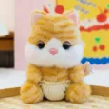 Schattige oranje kat pluche speelgoed knuffeldier zachte pop cadeau voor kinderen - Oranje kat / 14 cm (met aromatherapie-korrels aan de onderkant)
