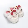 Schattige cartoon schaap pluche pantoffels, dikke zool, warme winter huisschoenen voor binnen. - Schaap