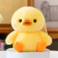 Cute yellow chick plush toy fluffy stuffed animal doll lovely desk companion gift for her - Happy Duck - Yellow