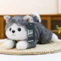 Cute lying cat plush toy fluffy stuffed doll soft companion birthday gift for girlfriend - 30cm / Gray