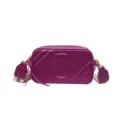 Femme mode sac appareil photo en pu cuir bandoulière large sangle élégant sac - Violet