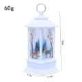 Christmas LED decorative lantern vintage style desktop ornament with winter deer pattern design. - White Elk