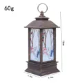 Navidad vintage LED linterna muñeco de nieve decoracion escritorio adorno luz 13cm 60g - Muñeco de Nieve Bronce