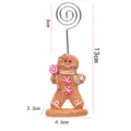 Bonhomme de pain d'épices support de mémo en résine jolie décoration de bureau - Clip mémo avec sucette