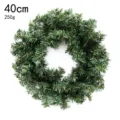 Kunstmatige groene kerstkrans dennentakken 40cm feestelijke huisdecoratie deur - 40cm 80T