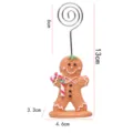 Porte-memo bonhomme en pain d'epices de Noel en resine ornement de bureau clip photo mignon - Clip mémo avec sucre d'orge
