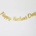 Gold Father's Day banner letter garland party hanging decoration sign holiday photo prop - Mirror Gold Father's Day Banner