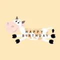 Bannière de fête d'anniversaire de vache de dessin animé décoration mignonne articles - Bannière Vache