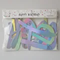 Holographic happy birthday banner letter garland for kids birthday party decoration supplies. - Classic Holographic Silver Script Happy Birthday Banner