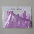 Pink glitter happy birthday banner letter decoration set for baby first birthday party. - Classic Glitter Light Purple Script Happy Birthday Banner