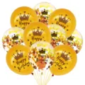 12 inch gold crown latex and confetti balloons set for birthday party decorations - Crown Birthday Gold Balloon Set