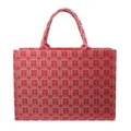 Borsa tote da matrimonio rossa stile cinese, grande borsa tessuta con motivo di doppia felicità. - Rosso Grande