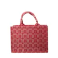 Borsa shopper in juta rossa da matrimonio cinese con motivo a doppia felicità per regali. - Rosso Piccolo