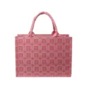 Borsa tote da sposa stile cinese rosa con motivo a doppio bonheur, grande borsa a mano. - Rosa Stampa Piccola Taglia Piccola