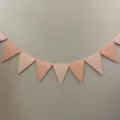Pink and white chevron triangular bunting banner for birthday party and festival decoration. - Light Pink Pennant