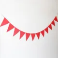 Red triangular flag bunting banner for birthday party festival decoration hanging decor. - Red Pennant Banner