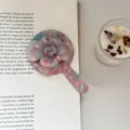 Espejo de maquillaje de acetato con flores 3D estilo coreano, espejo de bolsillo rosa. - Azul Rosa