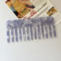 Acetate wide tooth hair comb anti static marble pattern lavender hair styling tool - 1# Blue