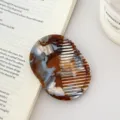 Tortoiseshell acetate folding comb detail, retro pocket hair styling tool close-up display. - Approx 7.8cm*5.7cm / Blue Coffee Tortoiseshell