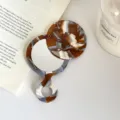 Λεπτομέρεια καθρέφτη μακιγιάζ οξικής, ρετρό στρογγυλός καθρέφτης τσέπης χελώνας, φορητός. - 3# Μπλε-Καφέ