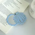 Blue shell makeup mirror, cute portable pocket folding cosmetic mirror for daily use. - Style 9