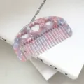 Acetate Hair Comb Half Circle Pink Heart Hollow Hairdressing Styling Tool Variant Sku - Size: approx. 8.8cm*4.8cm, 4mm / 2# Pink Purple