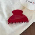 Pinza de pelo roja de acetato, elegante garra para peinados de mujer y semirecogidos. - Pinza de Pelo en Forma de Abanico / Rojo