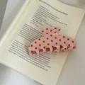 Rosa Pünktchen Haarklammer große Größe ästhetisches Haarzubehör Damen Styling Haarkralle. - Rosa Punktmuster (Haarkralle)
