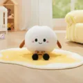 Juguete de peluche de pelota de ping-pong suave creativo, lindo cojin de tela blanca, variante. - Blanco / 35 cm