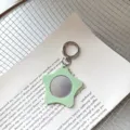 Green star pocket mirror keychain, cute bag pendant and portable makeup mirror for women and girls. - Green