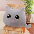 Cute grey cat plush pillow stuffed animal soft cushion sofa toy for kids room decor - 30 cm / Gray