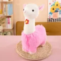 Cute cartoon plush alpaca toy stuffed animal doll soft sleeping pillow creative desktop gift - 40CM / Pink