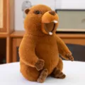 Süßes braunes Murmeltier Plüschtier Kuscheltier weiche Puppe Kindergeschenk Heimdekoration - 30cm Nackte Puppe / Stumm