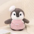 Cute penguin plush toy with chef hat and apron, soft stuffed animal doll for desktop decor. - Chef Style / 14cm