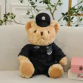 Cute police teddy bear plush toy wearing SWAT uniform and cap, soft and cuddly gift. - SWAT Bear