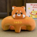 Plush baby support seat infant learning to sit sofa wrap-around safe spine protecting chair - Fox Style
