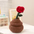 Joli jouet en peluche rose drôle nouveauté oreiller marron déco chambre confortable cadeau - Rose de caca