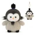 Cute creative plush penguin keychain, fluffy bag charm, stylish animal keyring gift for kids. - 14cm / Shen Xiao E Goose