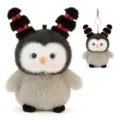 Cute fluffy penguin plush keychain, creative stuffed animal bag charm for women and kids. - 14cm / Beautiful Big Goose