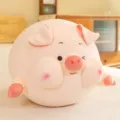 Cute pink round pig plush toy, chubby sleeping pillow, soft cute doll gift for girlfriend. - Wink Style / 40CM